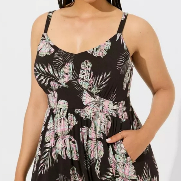 Torrid Midi Super Soft Tiered Dress - Picture 9 of 10
